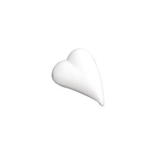 Coeur en polystyrene, forme de goutte<br />8x5,5 cm