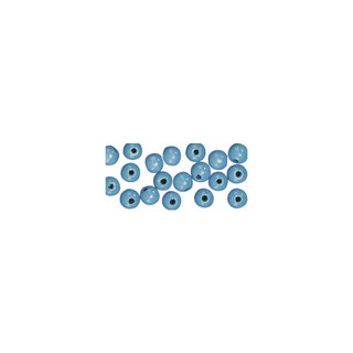 Perles en bois, polies, 6 mm ø, rondes<br />bleu clair