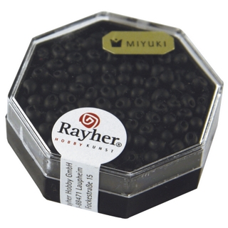 Miyuki-Perle-Drop, opaque, givree ø 3,4 mm<br />noir