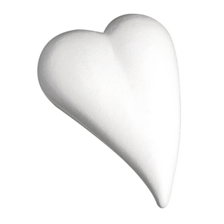 Coeur en polystyrene, forme de goutte 200x140 mm