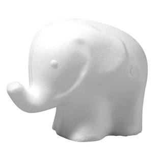 Elephant en polystyrene 10 cm