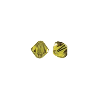 Perles cristal Swarovski toupie 4 mm ø.  jaune d`or