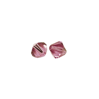 Perles cristal Swarovski toupie 4 mm ø.  rose chiffon