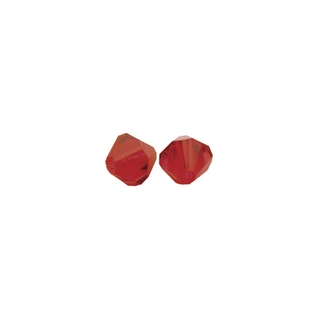 Perles cristal Swarovski toupie 4 mm ø.  rouge classique