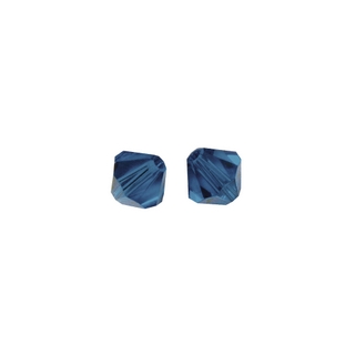 Perles cristal Swarovski toupie 4 mm ø.  bleu nuit