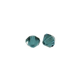 Perles cristal Swarovski toupie 8 mm ø.  turquoise d`Inde