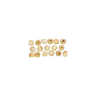 Perles en bois, polies, 12 mm ø, rondes nature