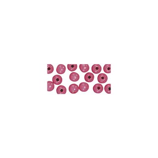 Perles en bois, polies, 14 mm ø, rondes rose fonce