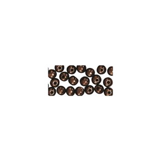 Perles en bois, polies, 4 mm ø, rondes brun fonce