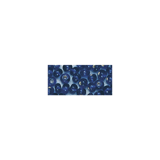 Rocailles. 2 mm ø. avec garniture argent bleu fonce