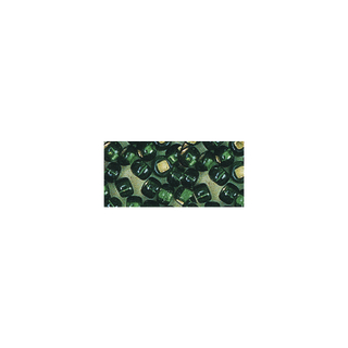 Rocailles. 2 mm ø. avec garniture argent vert