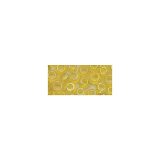 Rocailles. 2.6mm ø. transparentes lustre jaune