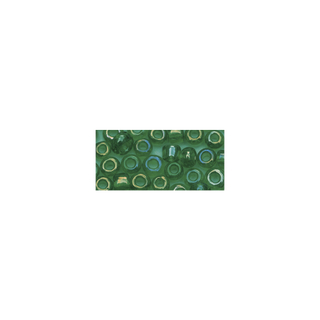 Rocailles. 2.6mm ø. transparentes lustre vert