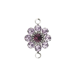 Accessoires bijoux Swarovski Fleur, 2 oeuillets, 15 mm violet