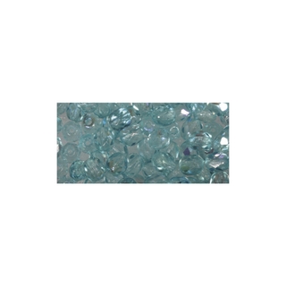 Perle facettee en verre, 3 mm ø irisee turquoise