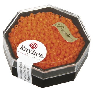 Premium-rocailles, 2,2 mm ø opaque orange capri, boîte 8 g